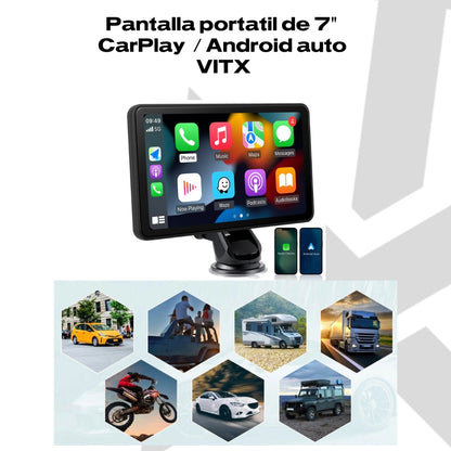 7" portable screen Apple CarPlay - Android Auto wireless 